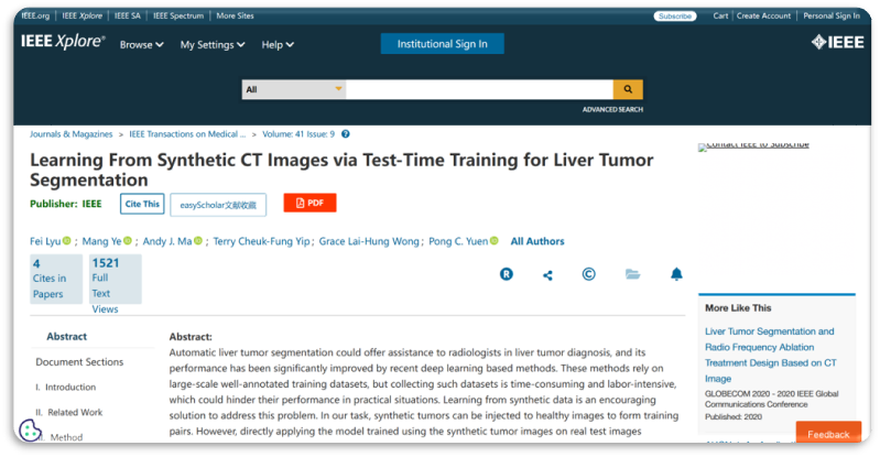 Learning From Synthetic CT Images via Test-Time Training for Liver Tumor Segmentation logo